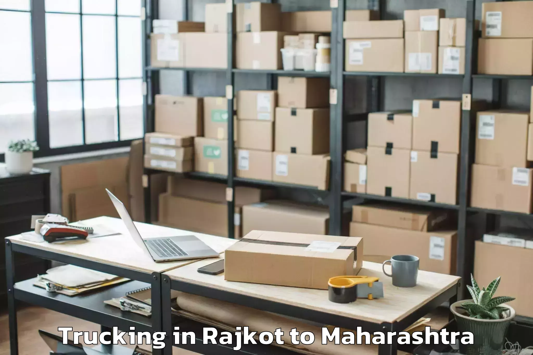 Book Rajkot to Korpana Trucking Online